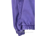 Hoodies masculinos de peso pesado lavado com ácido roxo